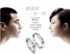 Bague les amoureux plaquage argent et zirconium (Lot 50 pcs)